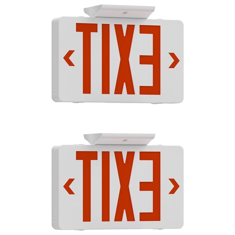 Emergency Exit Sign - ABKQ-UL Gecertificeerde LED-uitgangsverlichting met batterijback-up, rood