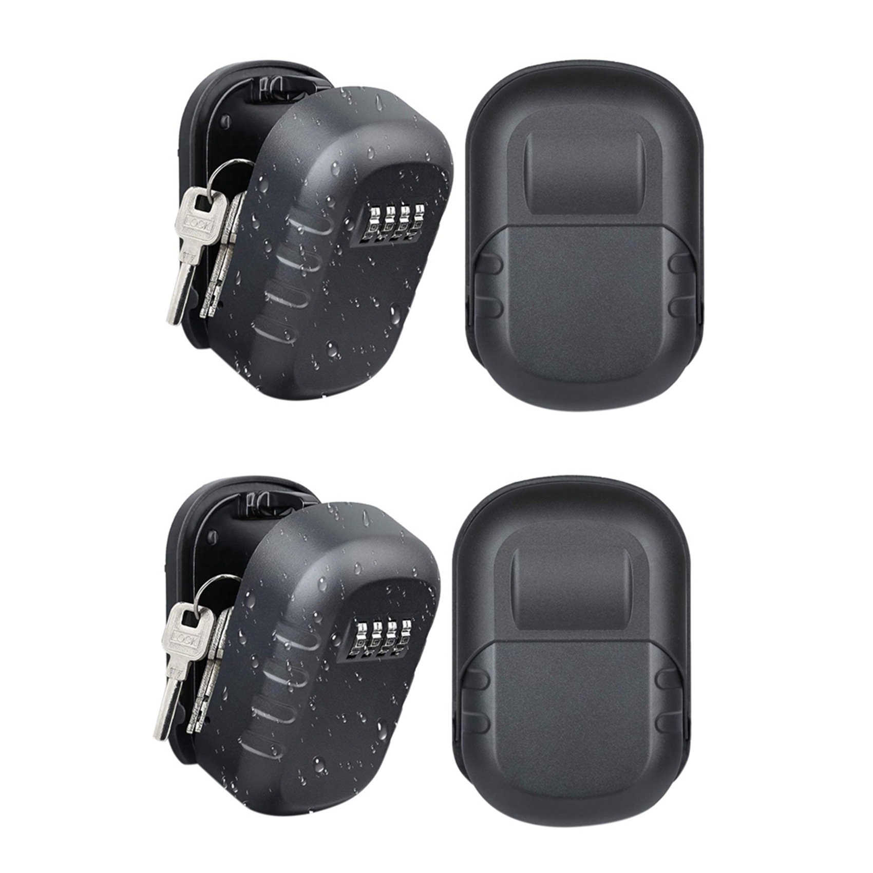 Lockbox Key Secure - ABKN-2X sleutelkastje voor wandmontage, 4-cijferige combinatie,