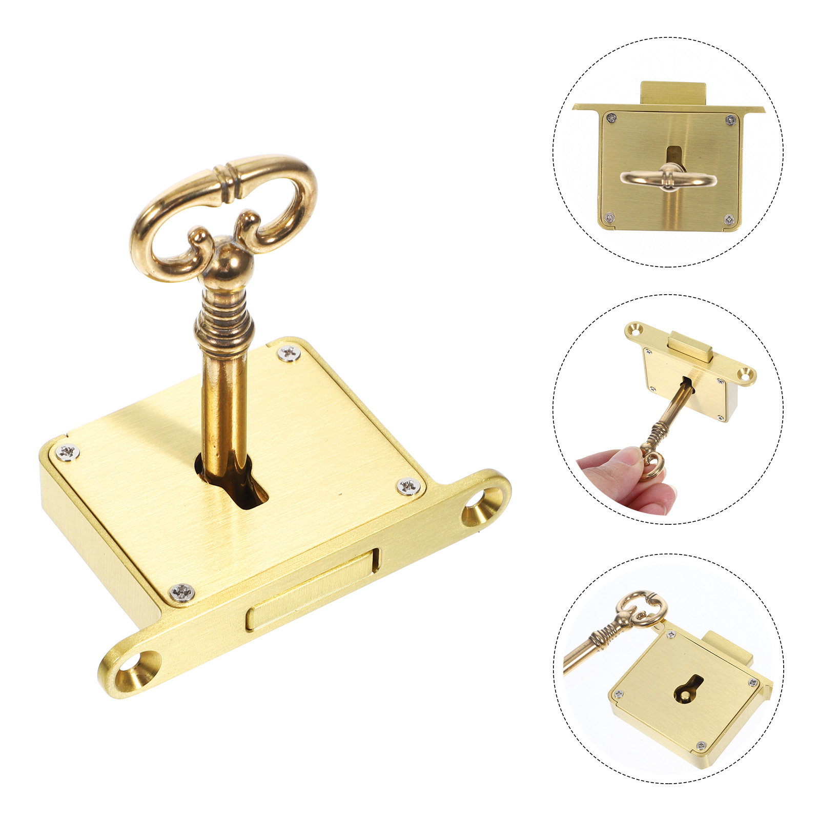 Lockbox Key Secure - 1Set Heavy Duty messing kastslot Vintage