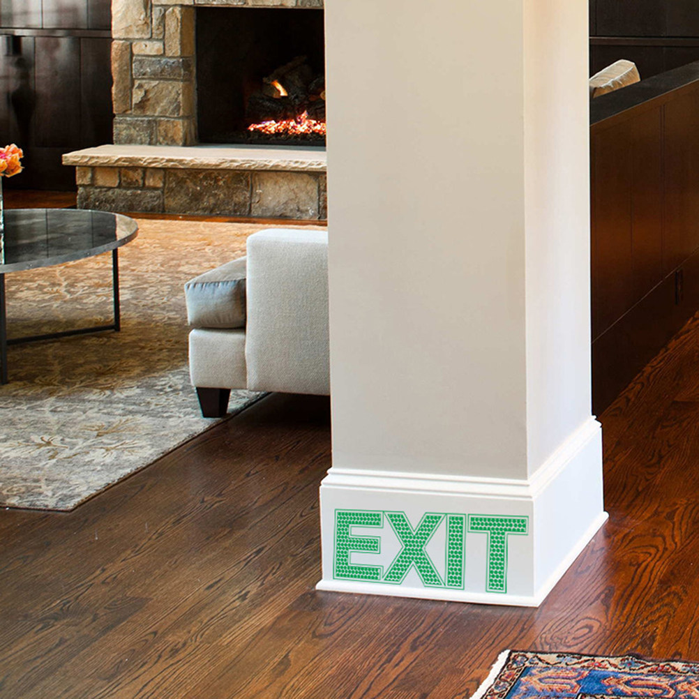 Emergency Exit Sign - Nooduitgang Wandsticker Lichtgevend Veiligheidsbord Noctilucence 6,5
